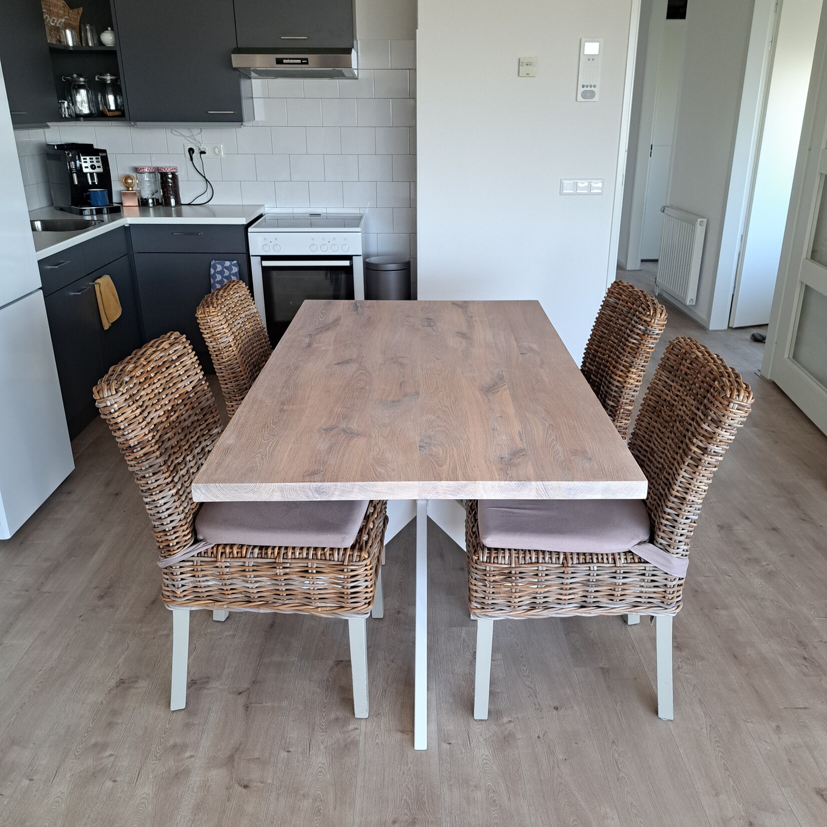 Robuust Tafelblad 70 cm breed tot 300 cm lang - ± 40mm - Eiken Massief