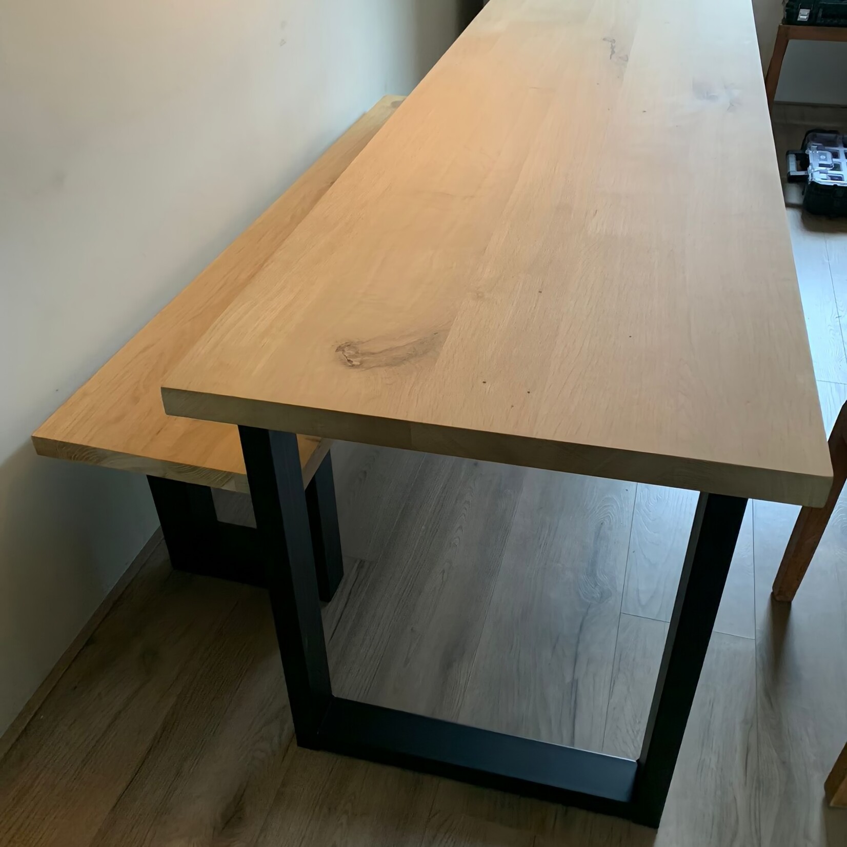 Robuust Tafelblad 70 cm breed tot 300 cm lang - ± 40mm - Eiken Massief