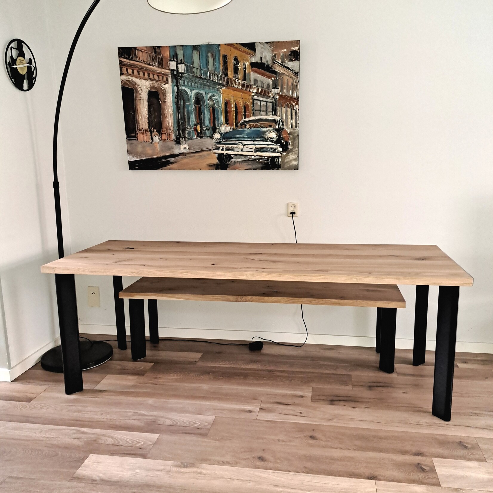 Robuust Tafelblad 80 cm breed tot 300 cm lang - ± 40mm - Eiken Massief