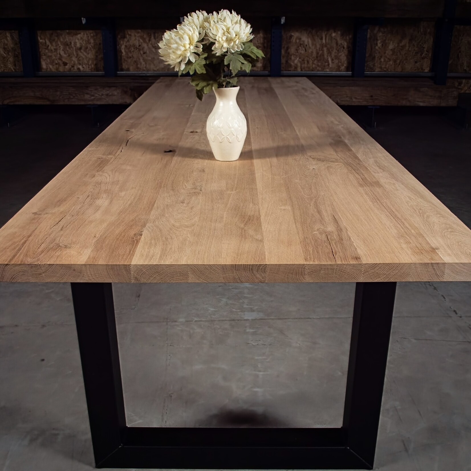 Robuust Tafelblad 90 cm breed tot 300 cm lang - ± 40mm - Eiken Massief