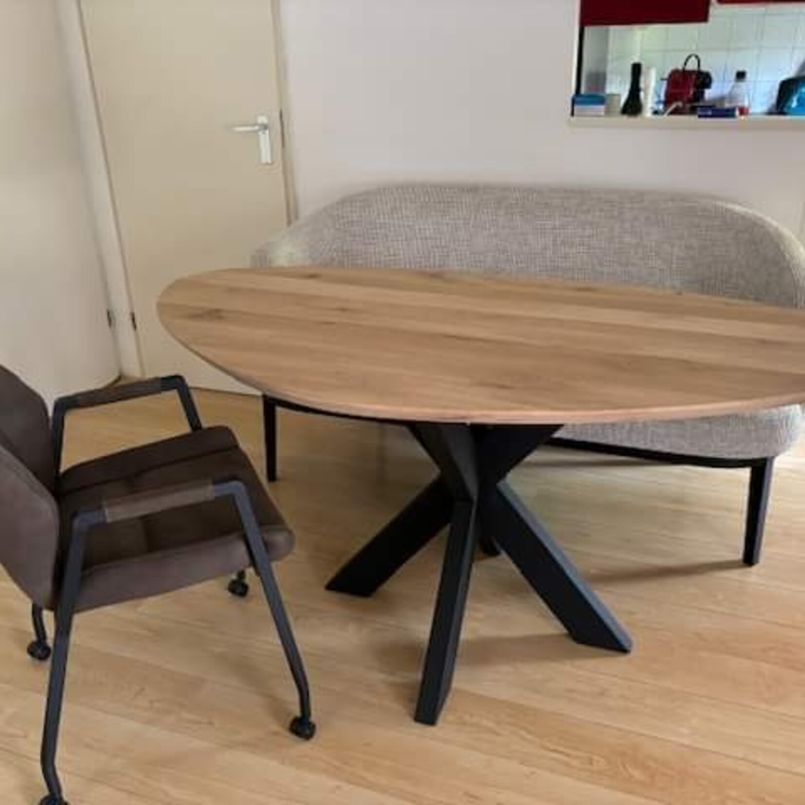 Robuust Tafelblad Kiezel - ± 40mm - Eiken Massief