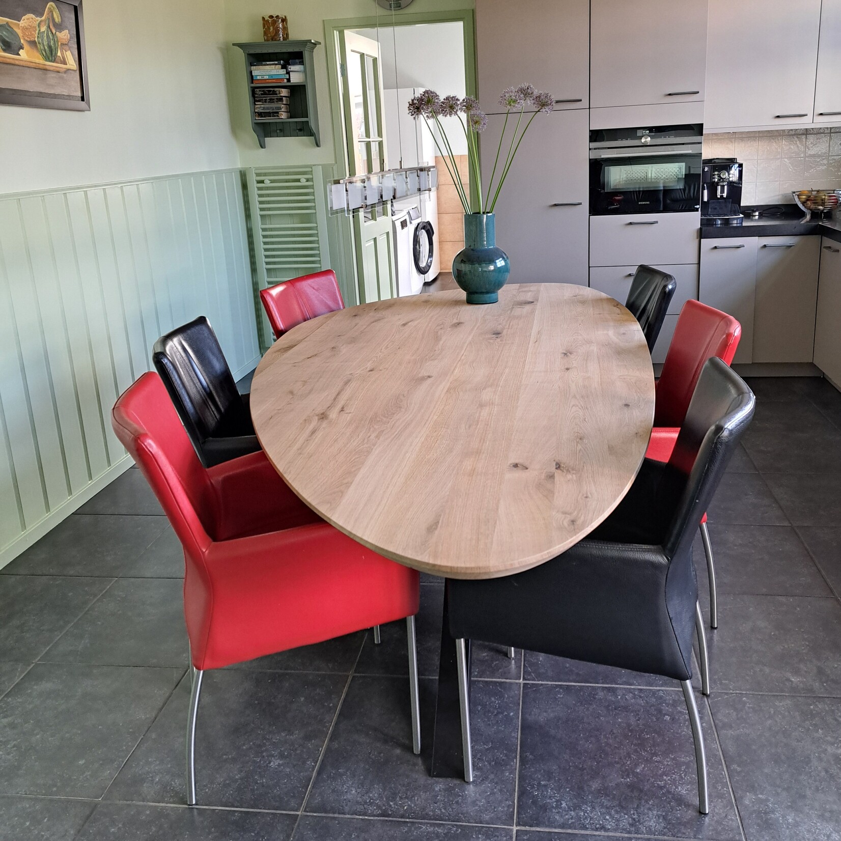 Robuust Tafelblad Kiezel - ± 40mm - Eiken Massief