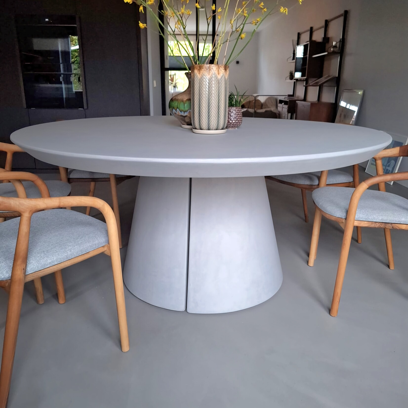 RdeB Ronde tafel of Tafelblad - Betonlook Beton-ciré