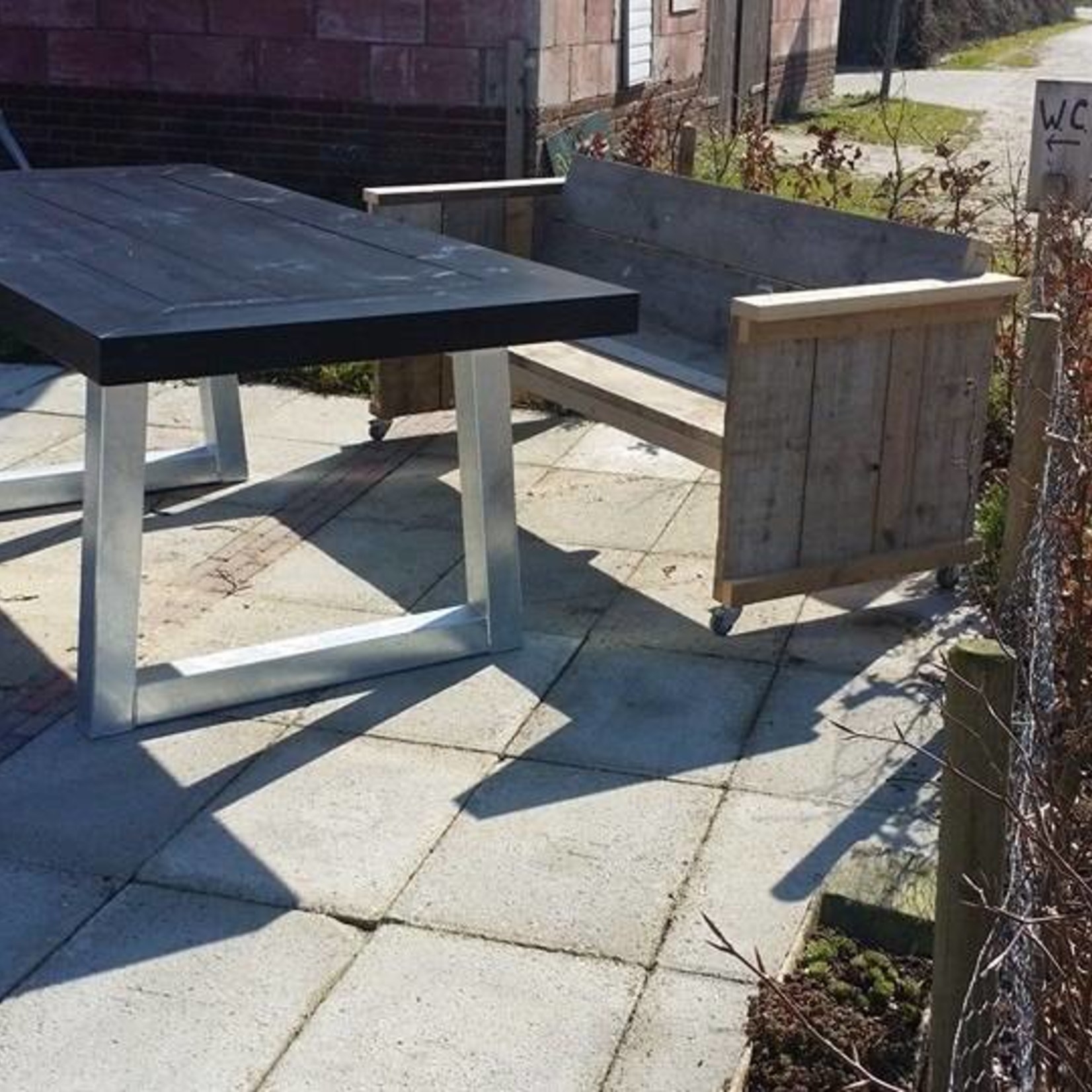 RdeB Tuinbank met 10 cm leuningen, zitting 50 cm diep