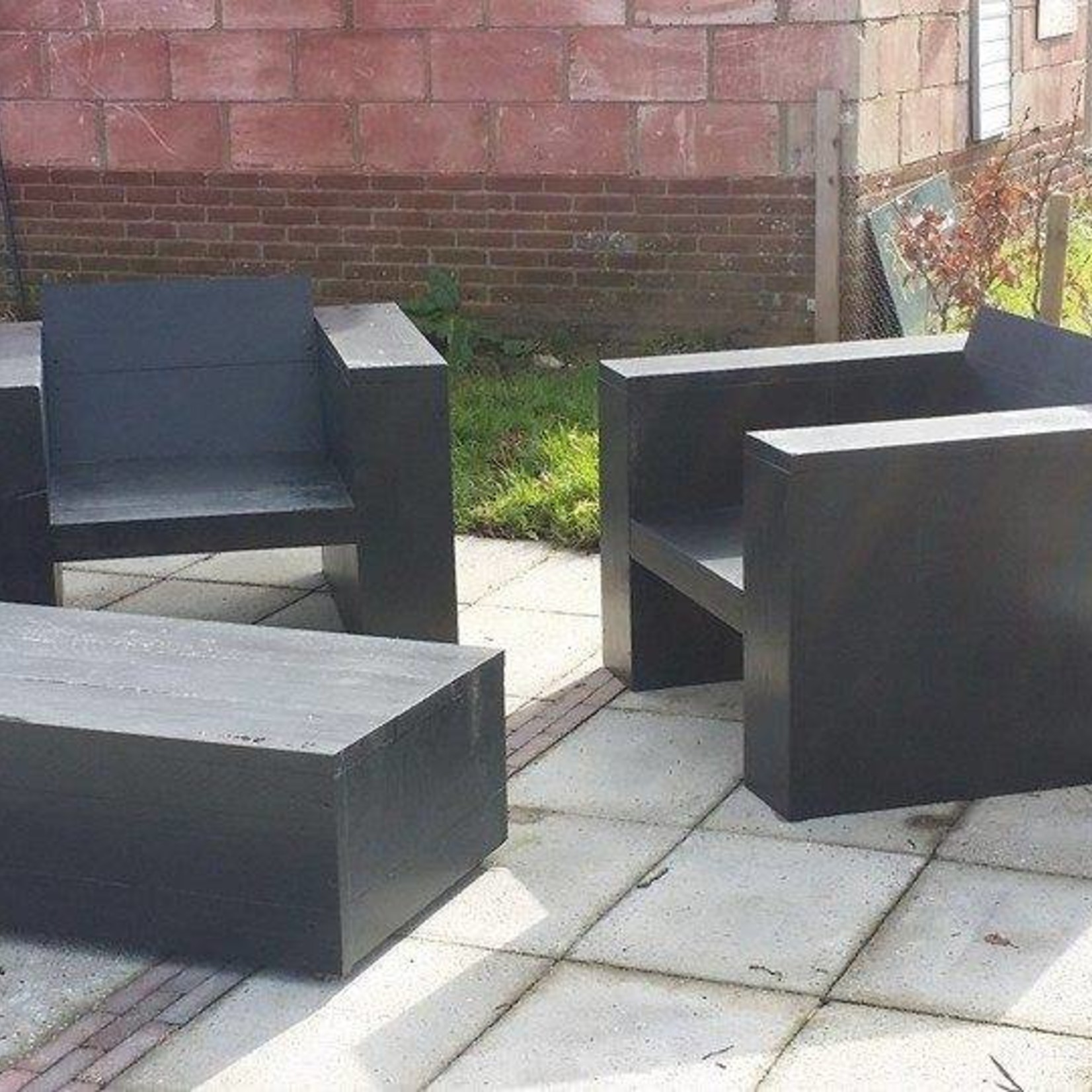 RdeB Tuinstoel met 20 cm leuningen, zitting 60 cm diep