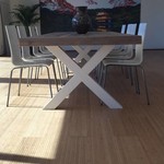 RdeB Eetkamertafel 100 cm breed tot 300 cm lang, Houten X poten