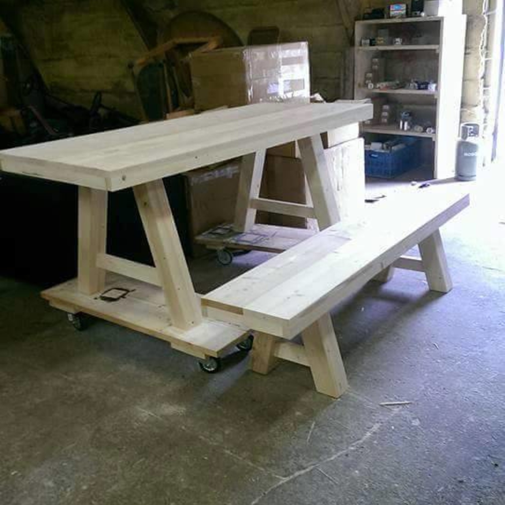 RdeB Zitting bankje 50x60/300 - Steigerhout