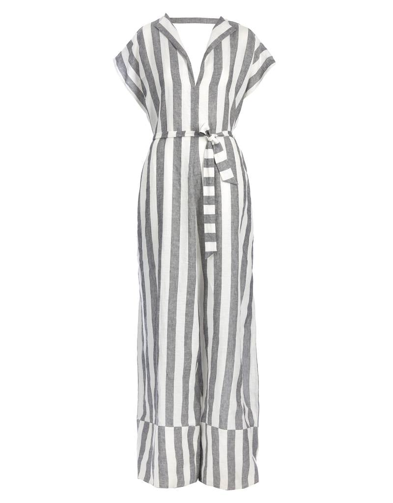 Striped Linen Jumpsuit