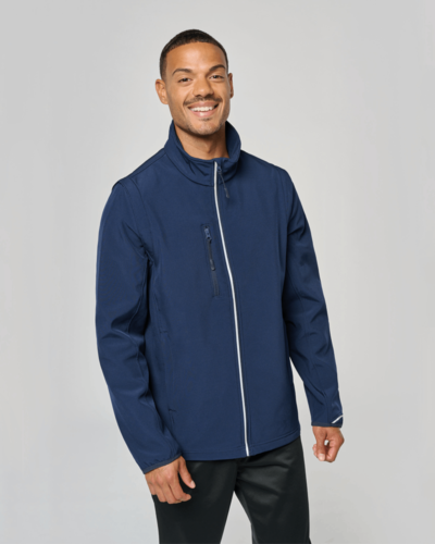 ProAct Sportieve heren softshell jas met afritsbare mouwen