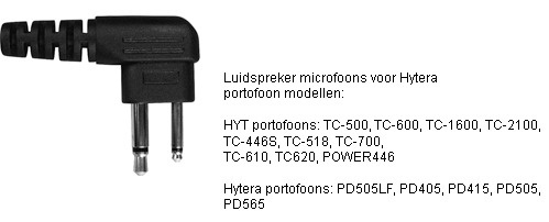 Luidspreker Microfoons met H1 connector voor Hytera TC serie POWER446 en PD405 tm PD565 portofoons