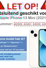 NoXx Hoes Geschikt voor iPhone 13 Mini Hoesje Cover Siliconen Back Case Hoes - Lila