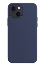 NoXx Hoes Geschikt voor iPhone 13 Hoesje Cover Siliconen Back Case Hoes - Donkerblauw