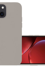 NoXx Hoes Geschikt voor iPhone 13 Hoesje Cover Siliconen Back Case Hoes - Grijs