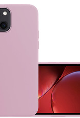 NoXx Hoes Geschikt voor iPhone 13 Hoesje Cover Siliconen Back Case Hoes - Lila