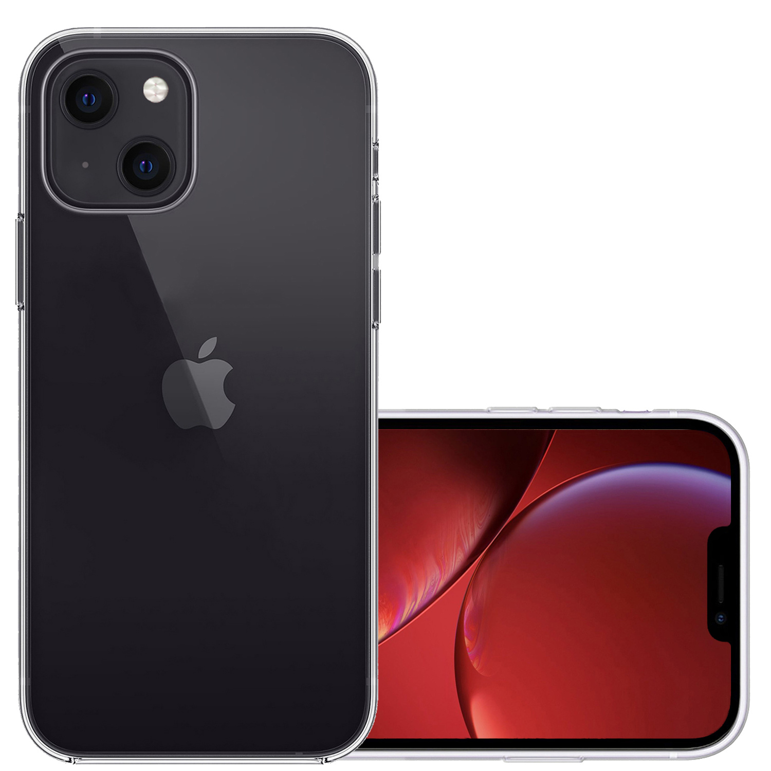 NoXx Hoes Geschikt voor iPhone 13 Hoesje Cover Siliconen Back Case Hoes - Transparant