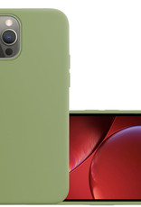 NoXx Hoes Geschikt voor iPhone 13 Pro Hoesje Cover Siliconen Back Case Hoes - Groen