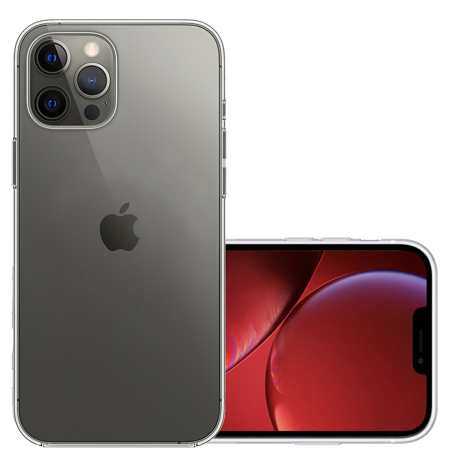 NoXx Hoes Geschikt voor iPhone 13 Pro Hoesje Cover Siliconen Back Case Hoes - Transparant