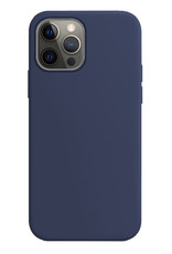 NoXx Hoes Geschikt voor iPhone 13 Pro Max Hoesje Cover Siliconen Back Case Hoes - Donkerblauw
