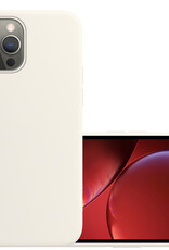 NoXx Hoes Geschikt voor iPhone 13 Pro Max Hoesje Cover Siliconen Back Case Hoes - Wit