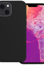 BASEY. Hoes Geschikt voor iPhone 13 Mini Hoesje Siliconen Back Cover Case - Hoesje Geschikt voor iPhone 13 Mini Hoes Cover Hoesje - Zwart