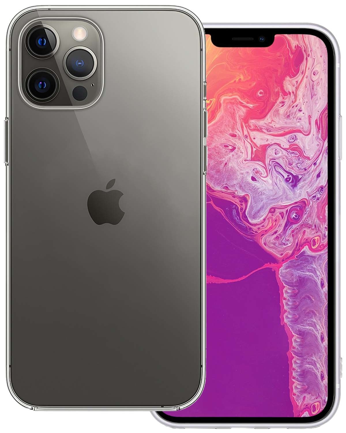BASEY. Hoes Geschikt voor iPhone 13 Pro Hoesje Siliconen Back Cover Case - Hoesje Geschikt voor iPhone 13 Pro Hoes Cover Hoesje - Transparant