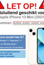 BASEY. Hoes Geschikt voor iPhone 13 Mini Hoesje Shock Proof Case Hoes Siliconen - Hoesje Geschikt voor iPhone 13 Mini Hoes Cover Shockproof - Transparant - 2 Stuks