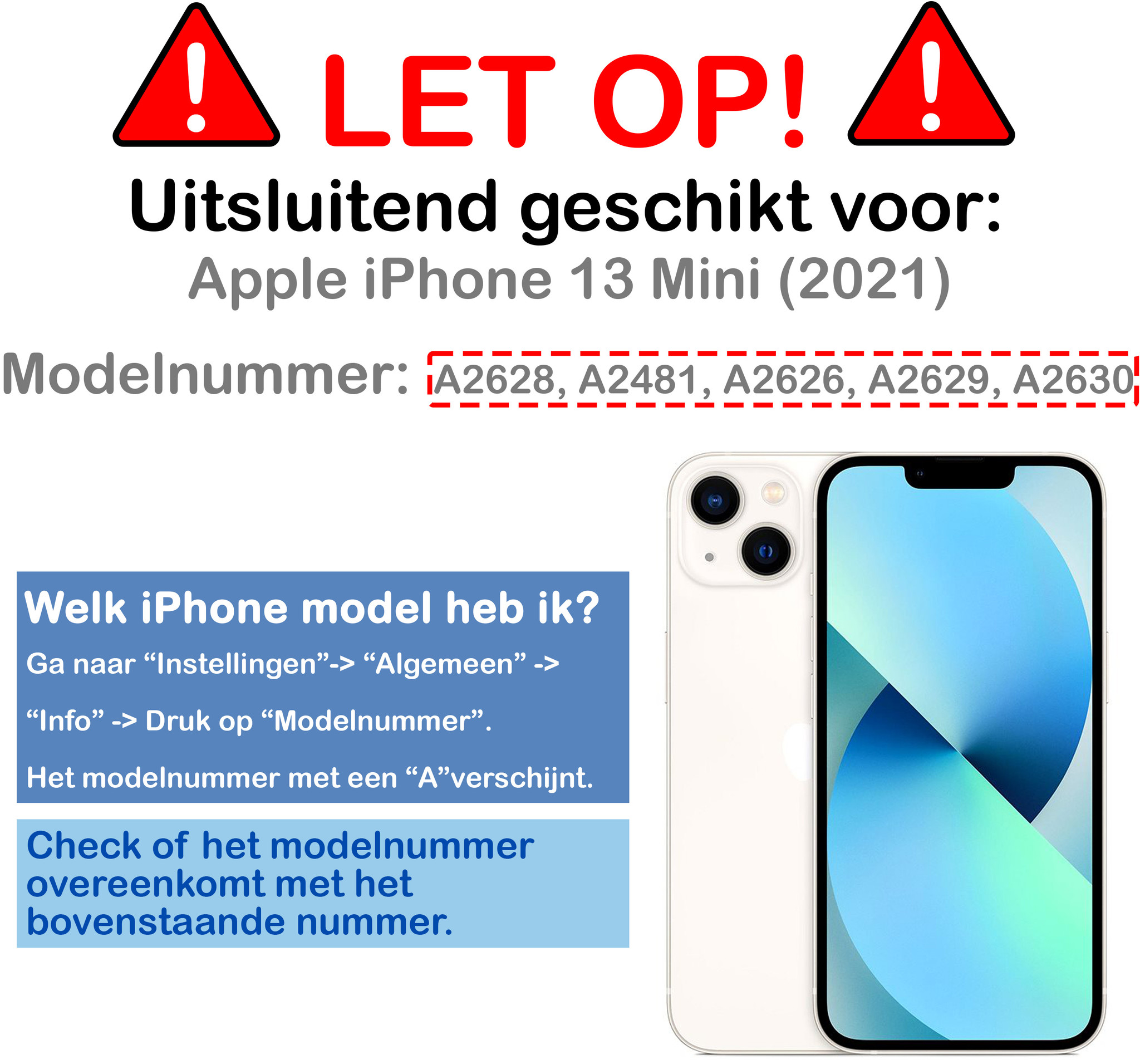 BASEY. Hoes Geschikt voor iPhone 13 Mini Hoesje Shock Proof Case Hoes Siliconen - Hoesje Geschikt voor iPhone 13 Mini Hoes Cover Shockproof - Transparant - 2 Stuks