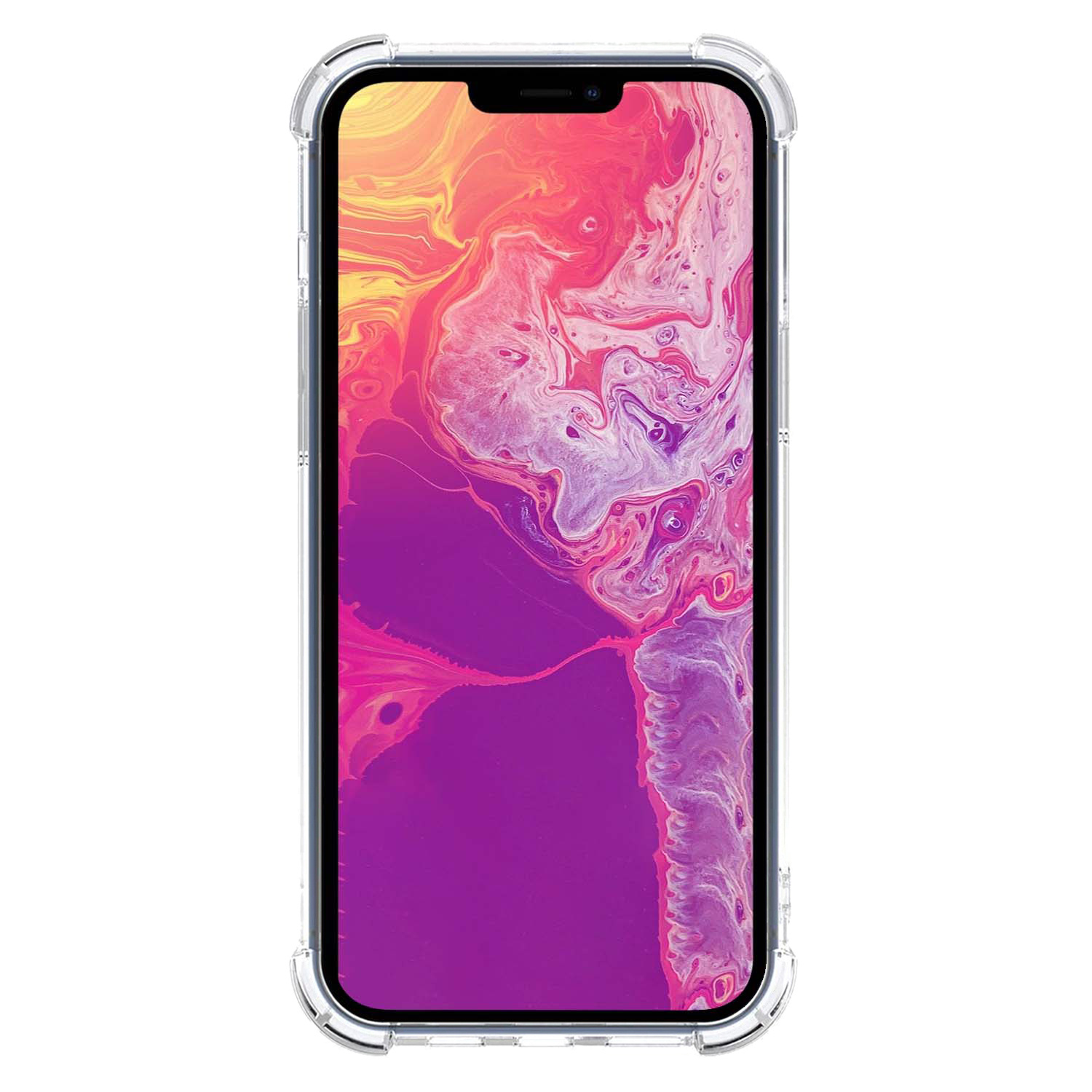 BASEY. Hoes Geschikt voor iPhone 13 Mini Hoesje Shock Proof Case Hoes Siliconen - Hoesje Geschikt voor iPhone 13 Mini Hoes Cover Shockproof - Transparant - 2 Stuks