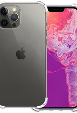 BASEY. Hoes Geschikt voor iPhone 13 Pro Hoesje Shock Proof Case Hoes Siliconen - Hoesje Geschikt voor iPhone 13 Pro Hoes Cover Shockproof - Transparant