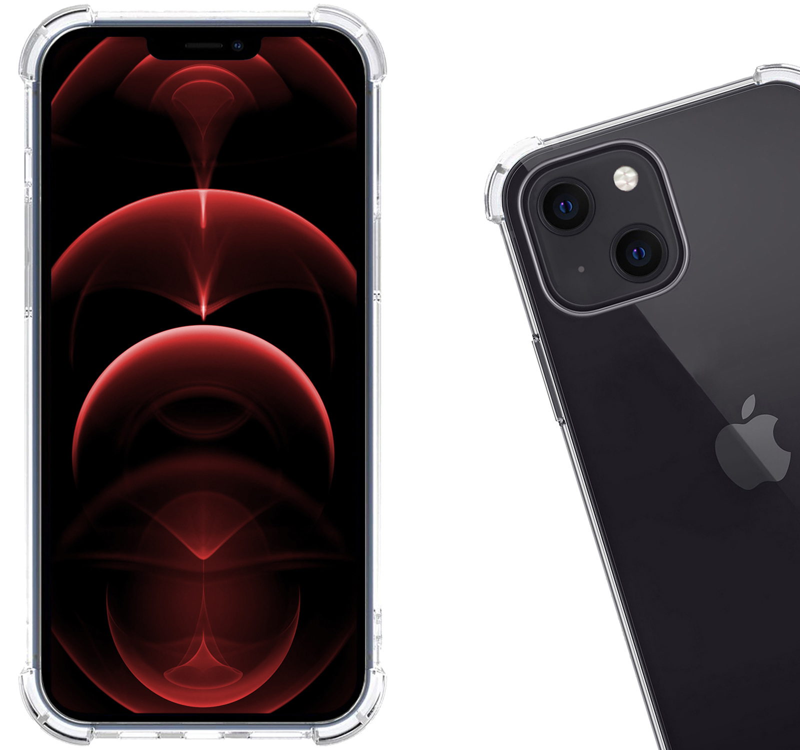 Nomfy Hoesje Geschikt voor iPhone 13 Mini Hoesje Shock Proof Cover Case Shockproof - Hoes Geschikt voor iPhone 13 Mini Hoes Siliconen Back Case - Transparant