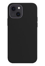 BASEY. Hoes Geschikt voor iPhone 13 Mini Hoesje Siliconen Back Cover Case Met Screenprotector - Hoesje Geschikt voor iPhone 13 Mini Hoes Cover Hoesje - Zwart