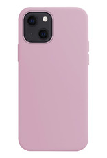 BASEY. Hoes Geschikt voor iPhone 13 Hoesje Siliconen Back Cover Case Met Screenprotector - Hoesje Geschikt voor iPhone 13 Hoes Cover Hoesje - Lila