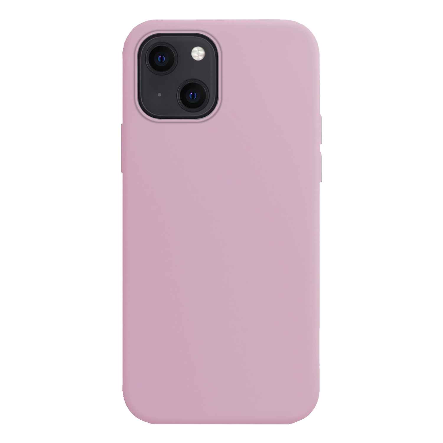 BASEY. Hoes Geschikt voor iPhone 13 Hoesje Siliconen Back Cover Case Met Screenprotector - Hoesje Geschikt voor iPhone 13 Hoes Cover Hoesje - Lila