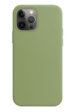 BASEY. Hoes Geschikt voor iPhone 13 Pro Max Hoesje Siliconen Back Cover Case Met Screenprotector - Hoesje Geschikt voor iPhone 13 Pro Max Hoes Cover Hoesje - Groen