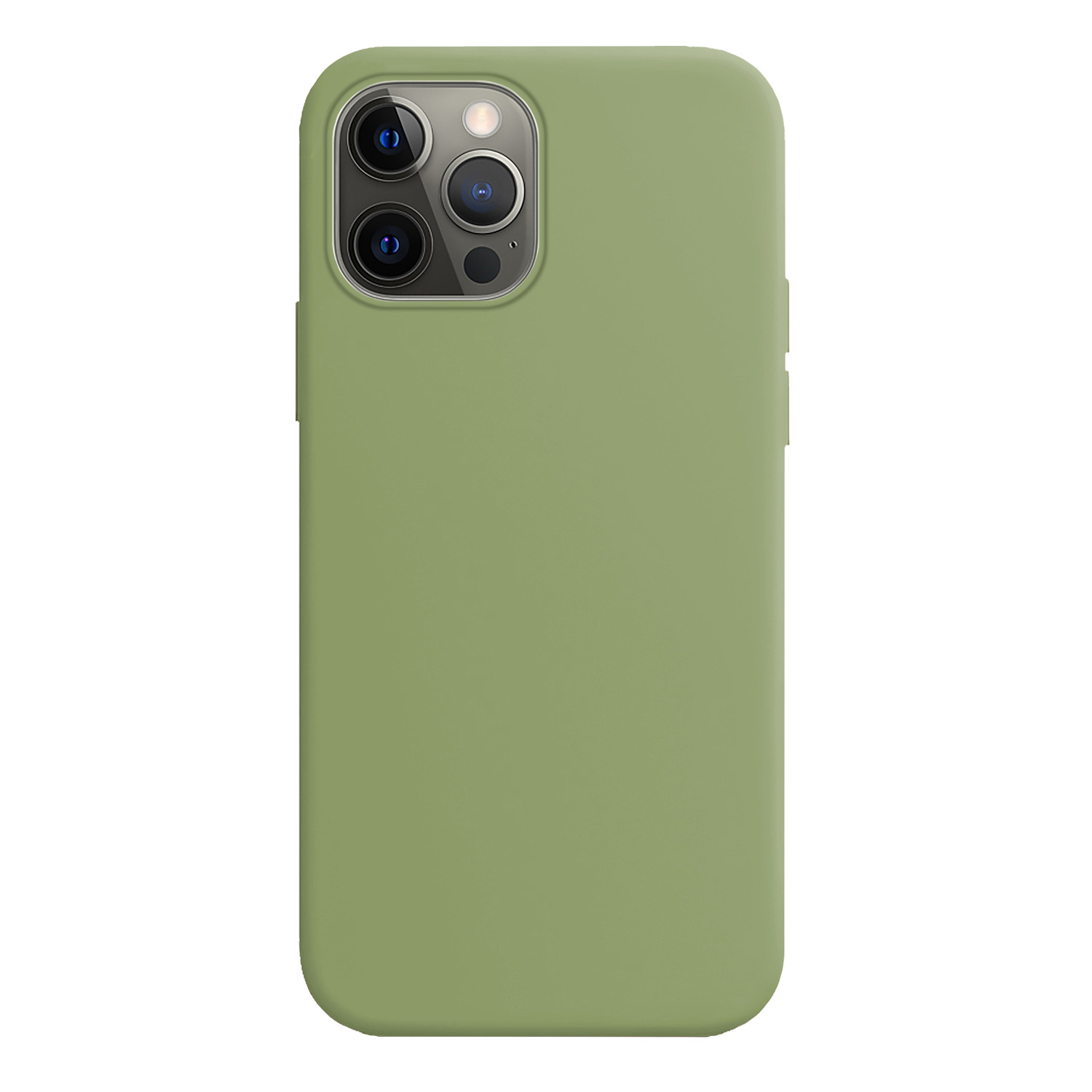 BASEY. Hoes Geschikt voor iPhone 13 Pro Max Hoesje Siliconen Back Cover Case Met Screenprotector - Hoesje Geschikt voor iPhone 13 Pro Max Hoes Cover Hoesje - Groen