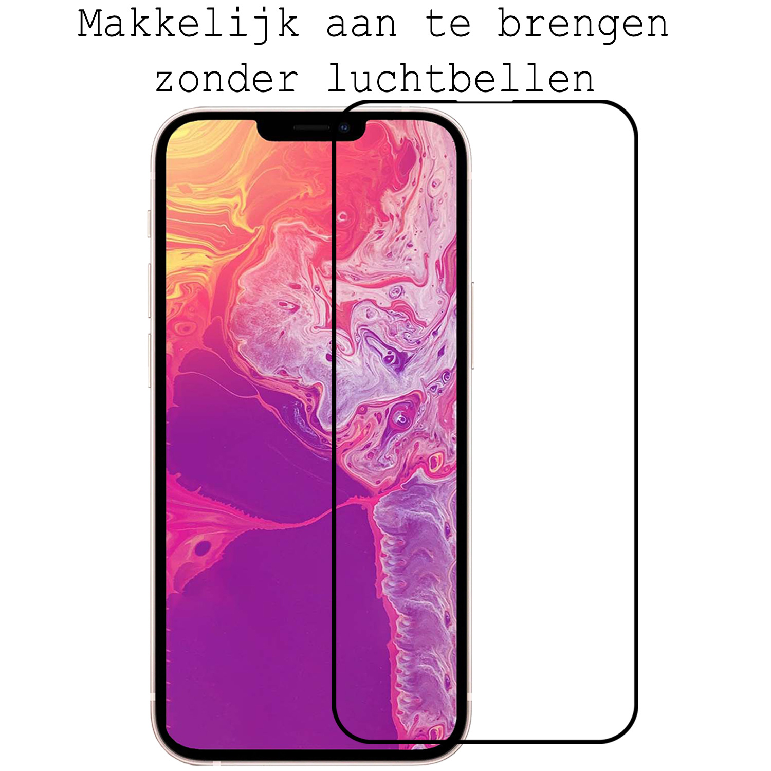 BASEY. Screenprotector Geschikt voor iPhone 13 Mini Screenprotector Beschermglas Full Cover - Screenprotector Geschikt voor iPhone 13 Mini Screen Protector Full Cover - 3 Stuks