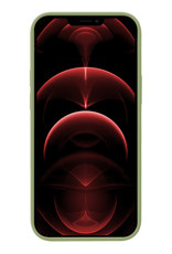 Nomfy Hoesje Geschikt voor iPhone 13 Mini Hoesje Siliconen Cover Case Met Screenprotector - Hoes Geschikt voor iPhone 13 Mini Hoes Back Case - Groen