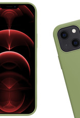 Nomfy Hoesje Geschikt voor iPhone 13 Mini Hoesje Siliconen Cover Case Met Screenprotector - Hoes Geschikt voor iPhone 13 Mini Hoes Back Case - Groen