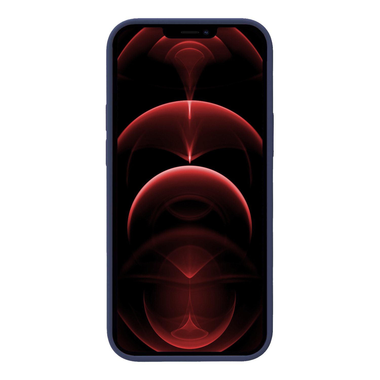 Nomfy Hoesje Geschikt voor iPhone 13 Hoesje Siliconen Cover Case Met Screenprotector - Hoes Geschikt voor iPhone 13 Hoes Back Case - Donkerblauw