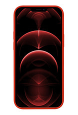 Nomfy Hoesje Geschikt voor iPhone 13 Pro Hoesje Siliconen Cover Case Met Screenprotector - Hoes Geschikt voor iPhone 13 Pro Hoes Back Case - Rood