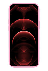 Nomfy Hoesje Geschikt voor iPhone 13 Pro Max Hoesje Siliconen Cover Case Met Screenprotector - Hoes Geschikt voor iPhone 13 Pro Max Hoes Back Case - Lichtroze