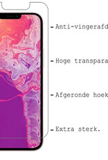 BASEY. Hoes Geschikt voor iPhone 13 Mini Hoesje Siliconen Back Cover Case Met 2x Screenprotector - Hoesje Geschikt voor iPhone 13 Mini Hoes Cover Hoesje - Donkerblauw