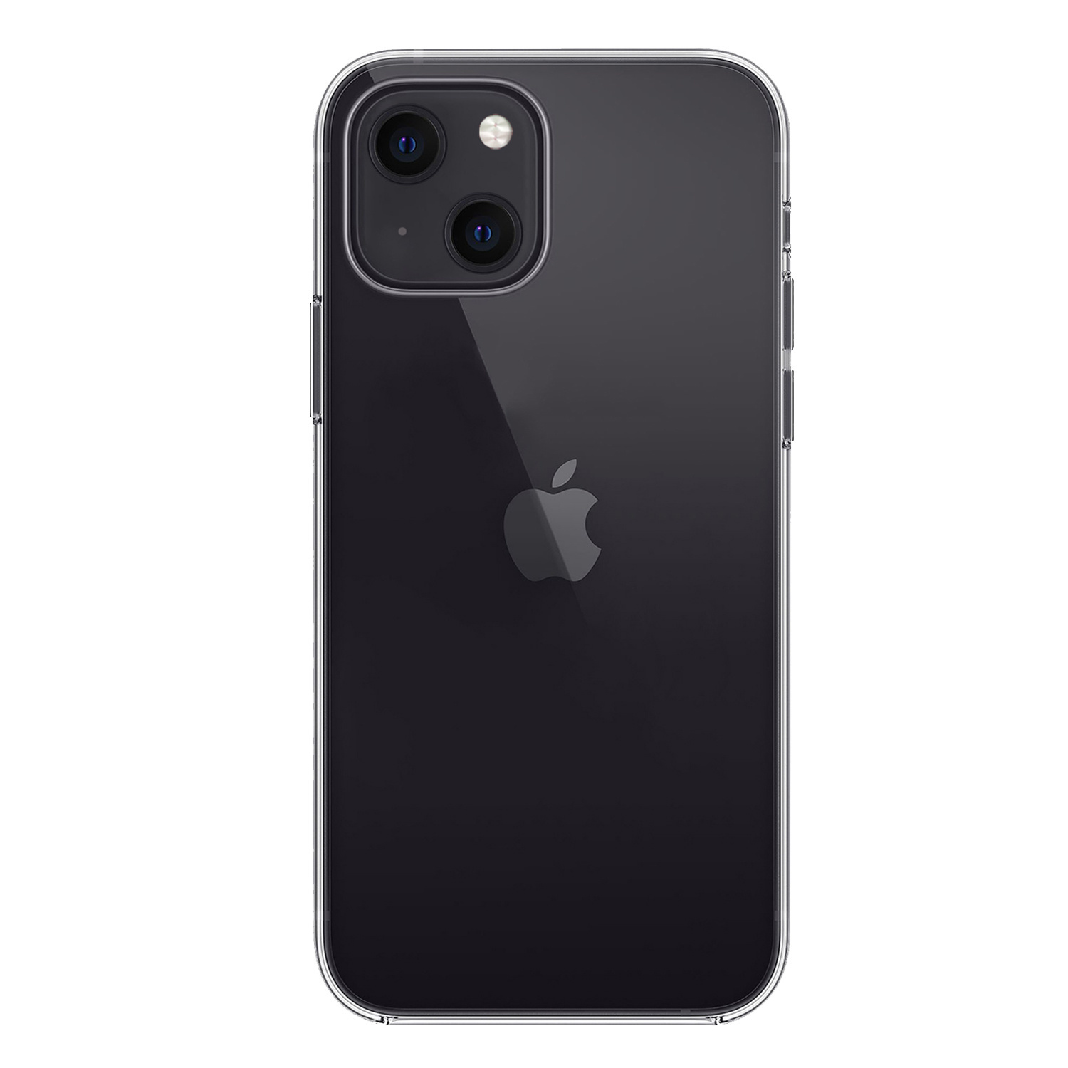 BASEY. Hoes Geschikt voor iPhone 13 Mini Hoesje Siliconen Back Cover Case Met 2x Screenprotector - Hoesje Geschikt voor iPhone 13 Mini Hoes Cover Hoesje - Transparant