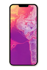 BASEY. Hoes Geschikt voor iPhone 13 Hoesje Siliconen Back Cover Case Met 2x Screenprotector - Hoesje Geschikt voor iPhone 13 Hoes Cover Hoesje - Wit