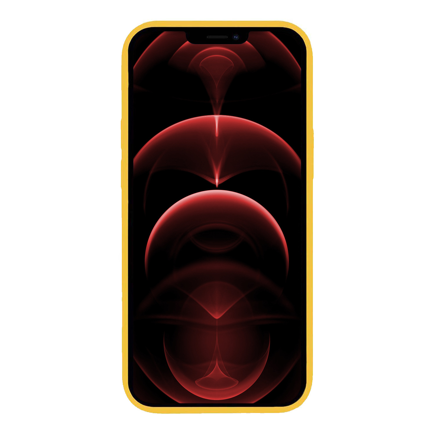 Nomfy Hoesje Geschikt voor iPhone 13 Mini Hoesje Siliconen Cover Case Met 2x Screenprotector - Hoes Geschikt voor iPhone 13 Mini Hoes Back Case - Geel
