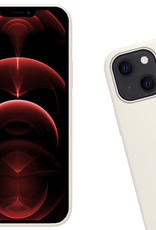 Nomfy Hoesje Geschikt voor iPhone 13 Hoesje Siliconen Cover Case Met 2x Screenprotector - Hoes Geschikt voor iPhone 13 Hoes Back Case - Wit