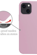 Nomfy Hoesje Geschikt voor iPhone 13 Hoesje Siliconen Cover Case - Hoes Geschikt voor iPhone 13 Hoes Back Case - 2-PACK - Lila