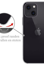Nomfy Hoesje Geschikt voor iPhone 13 Hoesje Siliconen Cover Case - Hoes Geschikt voor iPhone 13 Hoes Back Case - 2-PACK - Transparant