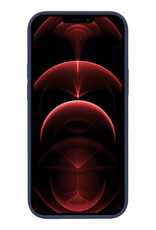 Nomfy Hoesje Geschikt voor iPhone 13 Pro Hoesje Siliconen Cover Case - Hoes Geschikt voor iPhone 13 Pro Hoes Back Case - 2-PACK - Donkerblauw