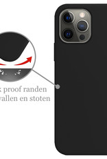 Nomfy Hoesje Geschikt voor iPhone 13 Pro Max Hoesje Siliconen Cover Case - Hoes Geschikt voor iPhone 13 Pro Max Hoes Back Case - 2-PACK - Zwart